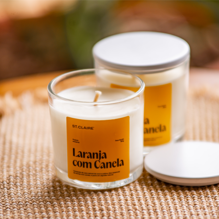 Vela Aromática 180g - Laranja com Canela