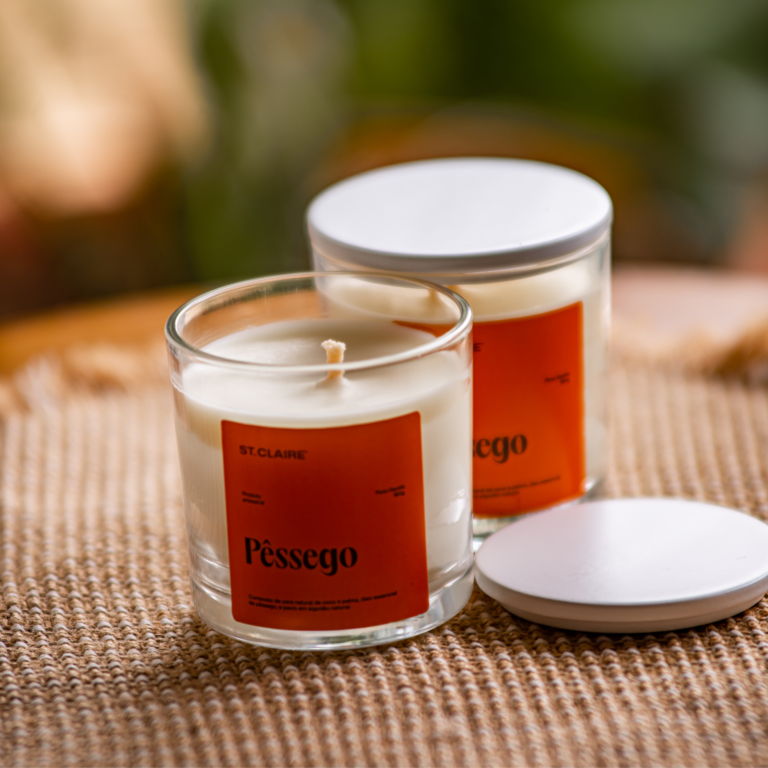 Vela Aromática 180g - Pêssego