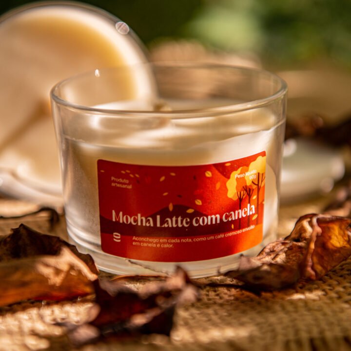 Vela Aromática 90g - Mocha Latte com Canela